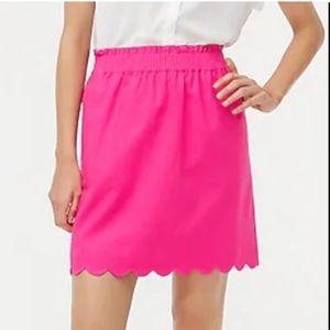 J Crew Pink Scallop Hem Skirt